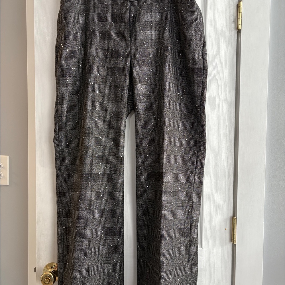 Chico's Gray Patterned Sequined Pants - image 1